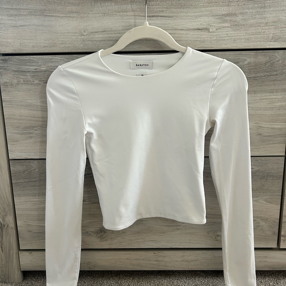 Babaton Cream Long Sleeve Top Contour Line